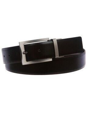 Boys 30" Brown Faux Leather Belt Polished Chrome Buckle Uniform School New